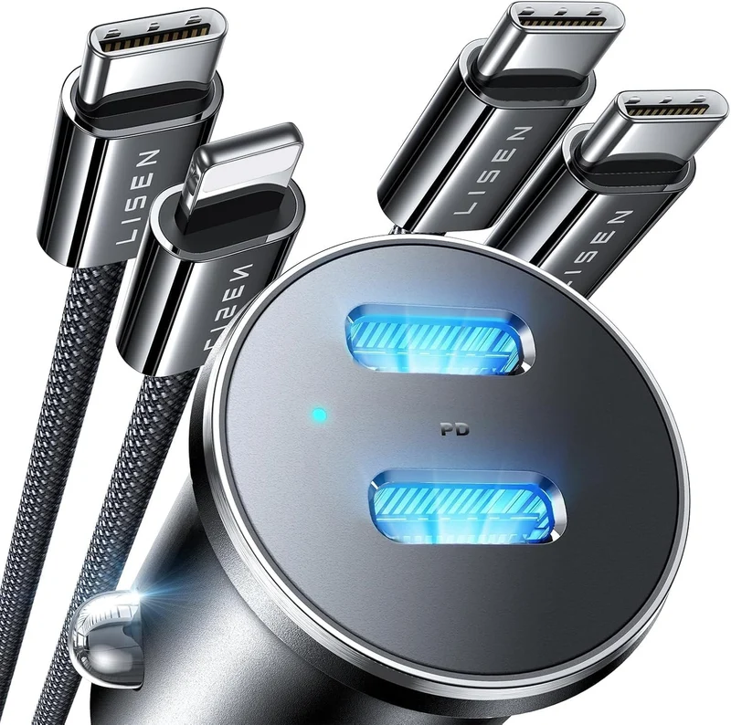 LISEN 90W USB C Car Charger Fast Charging