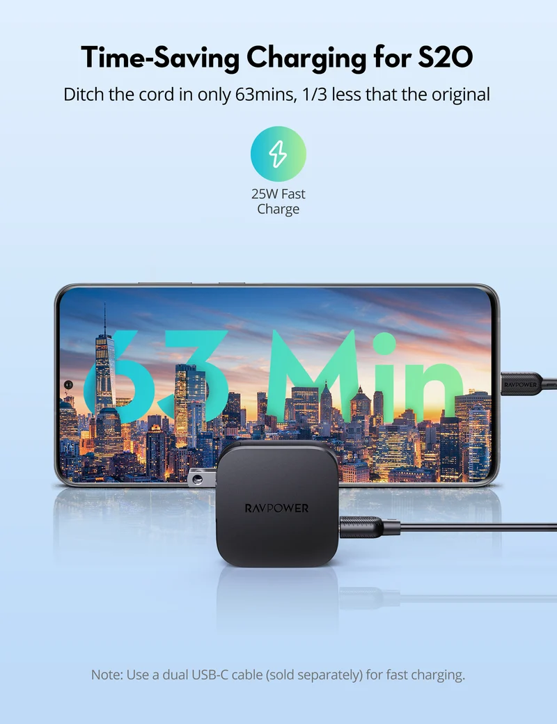 RP-PC144 USB Wall Charger 30W 8A 2-Port