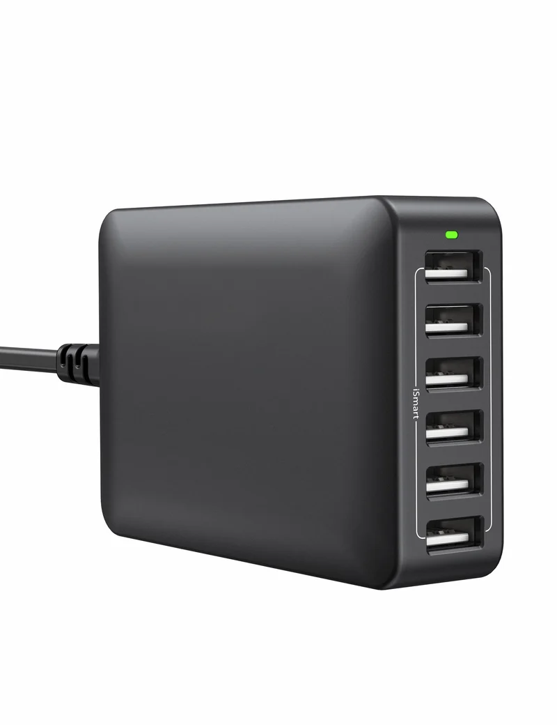 RAVPower PC013 60W 12A 6-Port USB Charger Block
