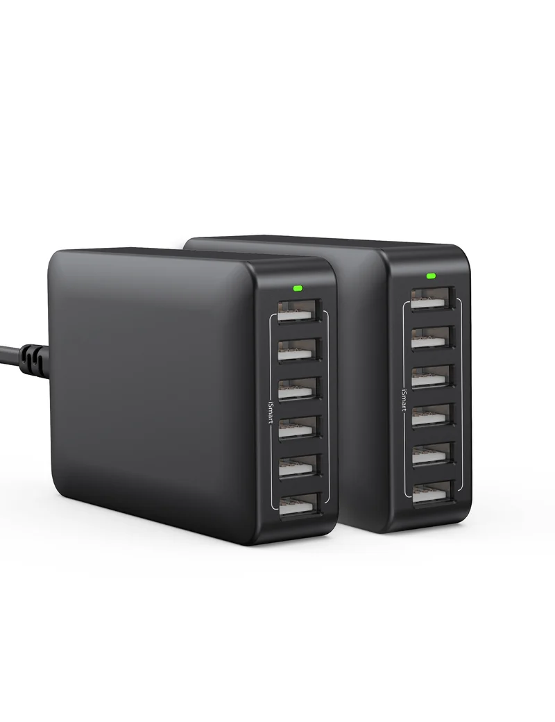 RAVPower PC013 60W 12A 6-Port USB Charger Block