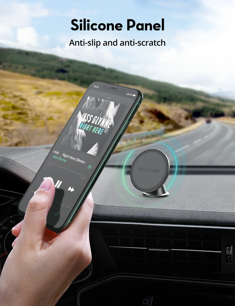 RAVPower RP-SH1002 Magnetic Car Phone Mount RP-SH1002 Black