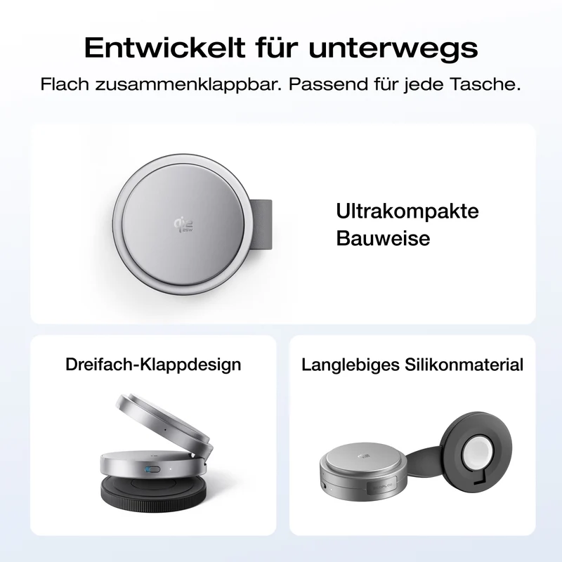 EcoFlow RAPID Mag Qi2.2 Wireless-Ladestation (3-in-1, faltbar)
