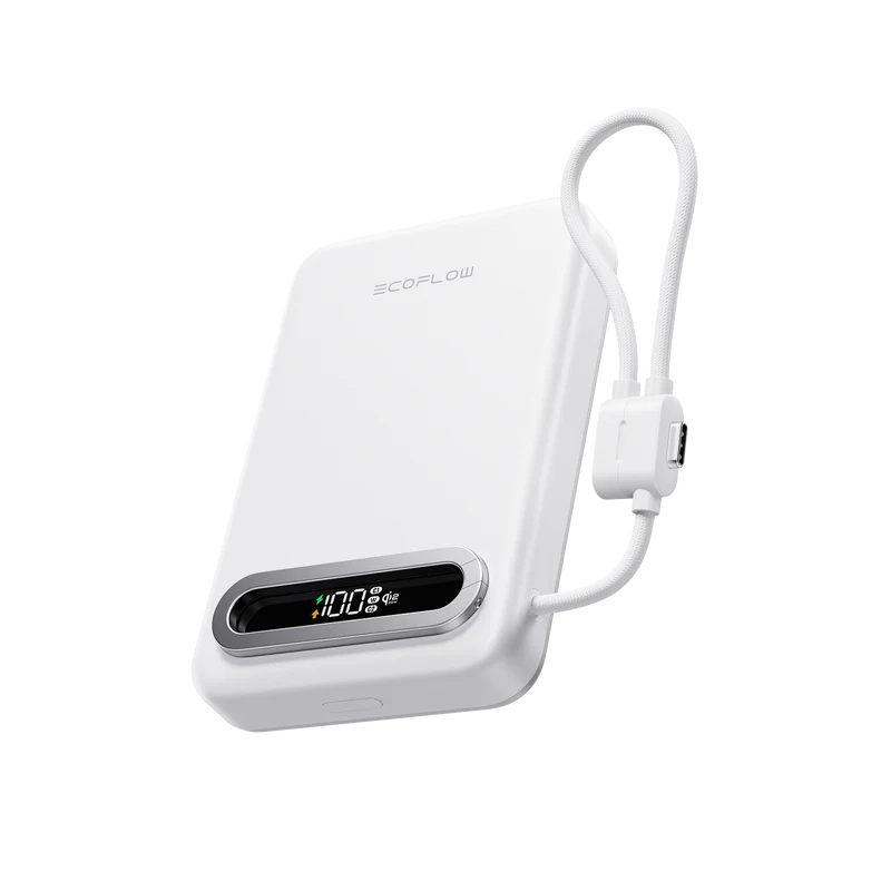 EcoFlow RAPID Mag Qi2.2 Powerbank (10.000 mAh, 25 W, integriertes USB-C Kabel)