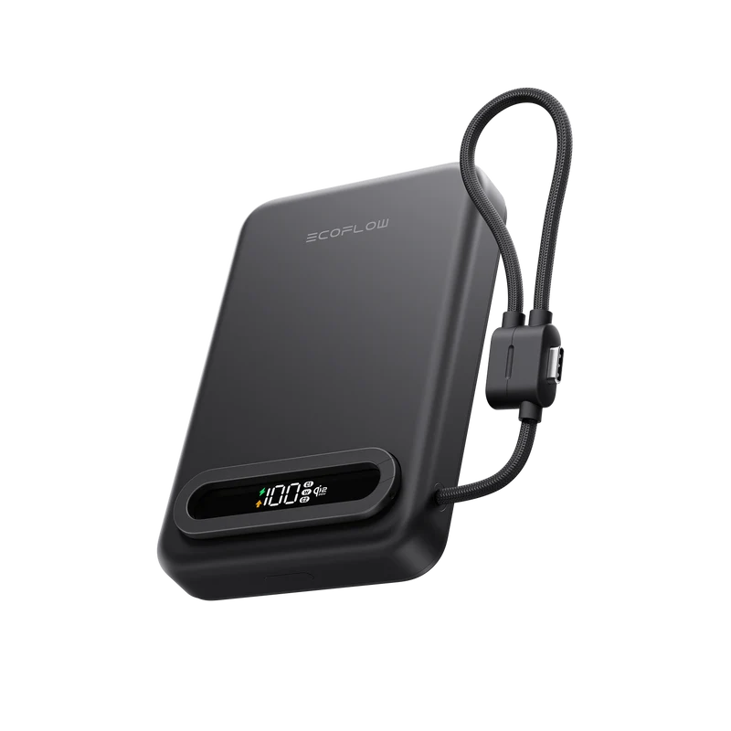 EcoFlow RAPID Mag Qi2.2 Powerbank (10.000 mAh, 25 W, integriertes USB-C Kabel)