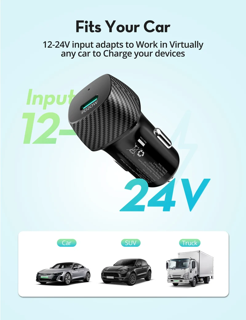 RAVPower RP-VC1015 Car Charger Combo