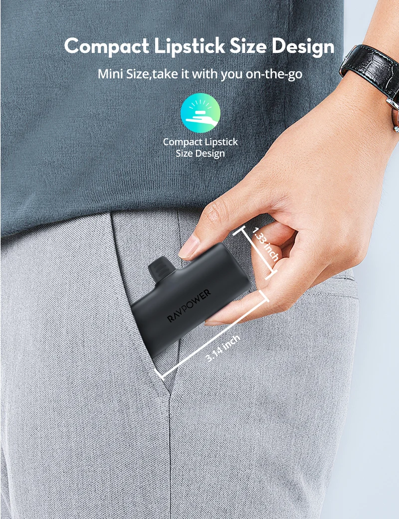 RP-PB1221 5000mAh Nano 20W USB-C Power Bank