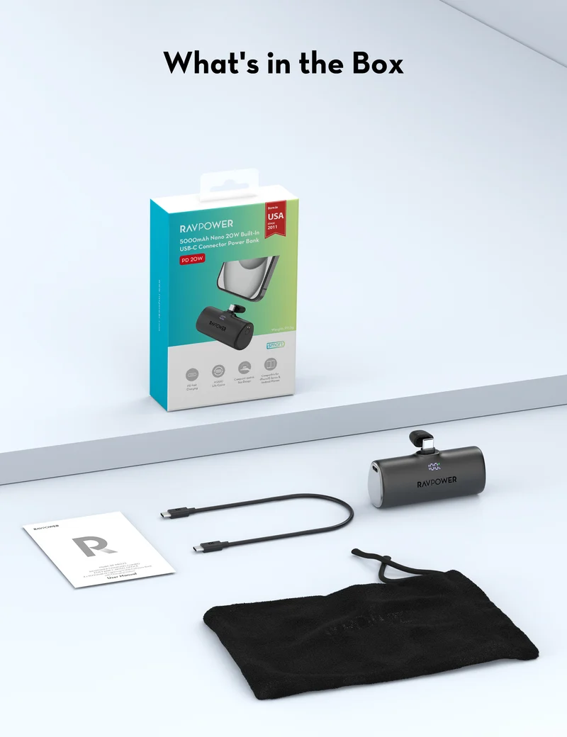 RP-PB1221 5000mAh Nano 20W USB-C Power Bank