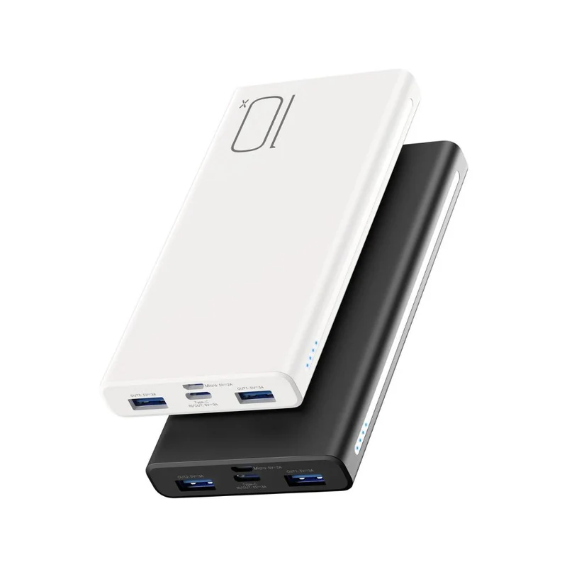 RAVPower AF-PB010 10000mAh 15W Power Bank with USB-C Charging 5V 3A, 2 Pcs