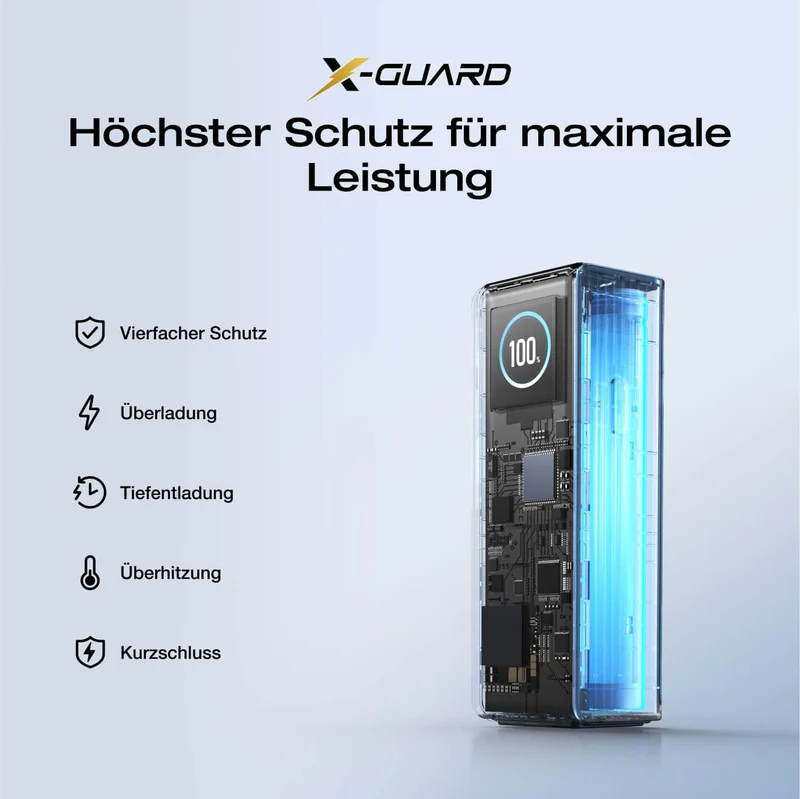 EcoFlow RAPID 25000mAh Powerbank in Grün, mit einziehbaren Kabeln