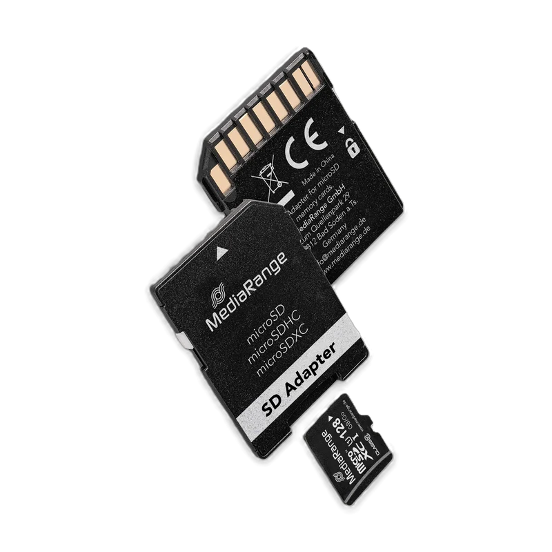 MediaRange microSD Speicherkarte mit SD-Adapter, Class 10