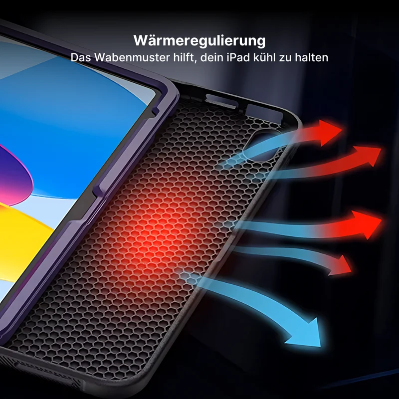 AirFlow Pro iPad-Hülle mit verstellbarem Ständer & Stifthalter