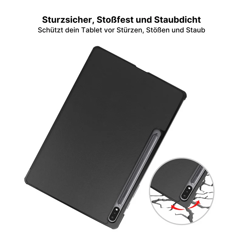 Schlanke und leichte Samsung Galaxy Tab-Hülle mit dreifach faltbarem Rollendesign