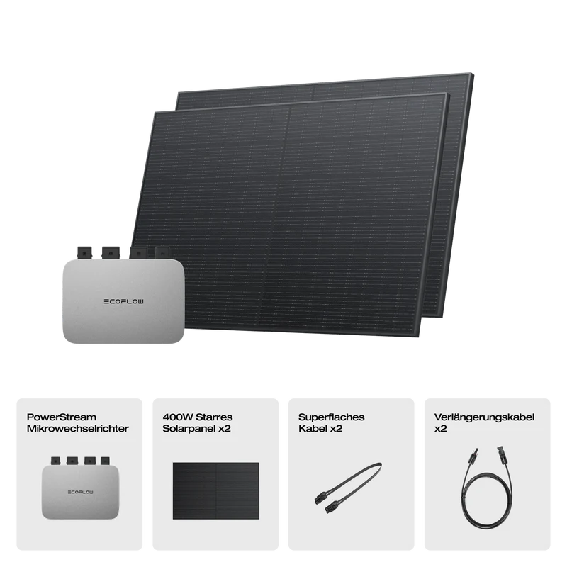 EcoFlow 400W Starres Solarpanel (2 Stück) (Empfohlenes Zubehör)