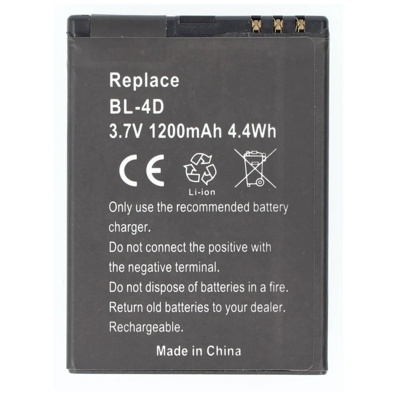 AccuCell Akku passend für Nokia BL-4D Akku mit 1200mAh, passend für Nokia N97 mini