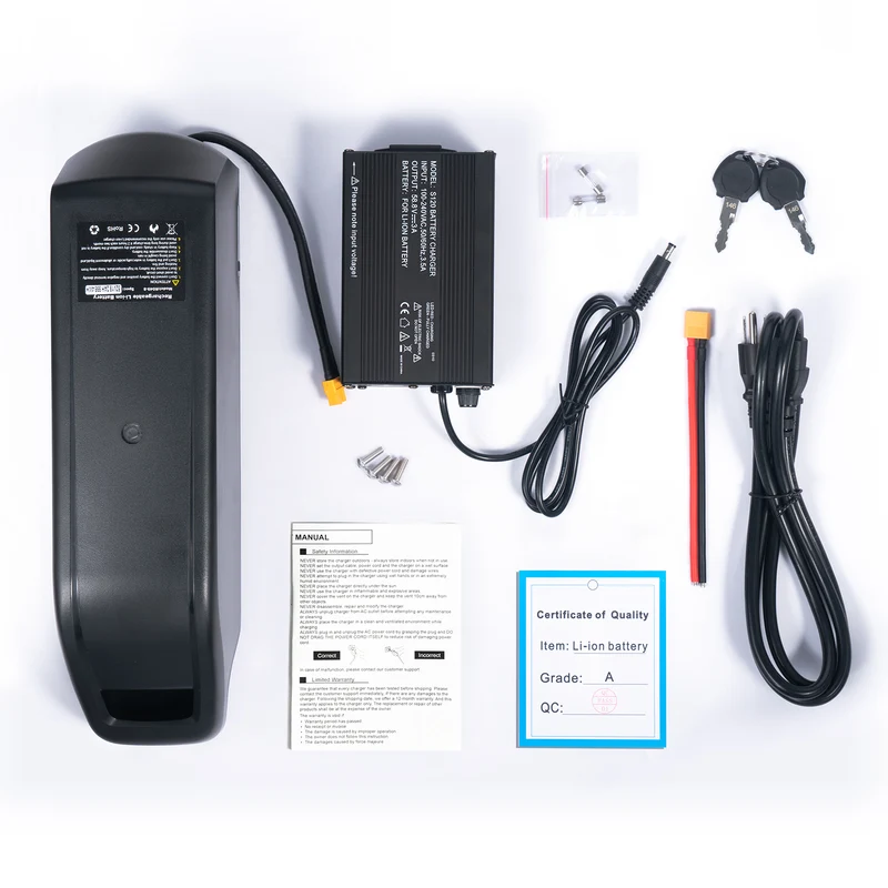 【USA-Lagerware】R049-8 48V 52V 20AH BMS50A Chinesischer 5000mAh LG5000 Akku für E-Bikes mit 3A Ladegerät