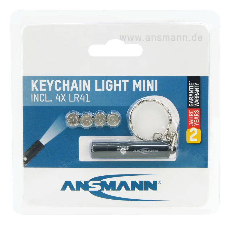 ANSMANN Mini Schlüsselbundleuchte batteriebetrieben, Schwarz