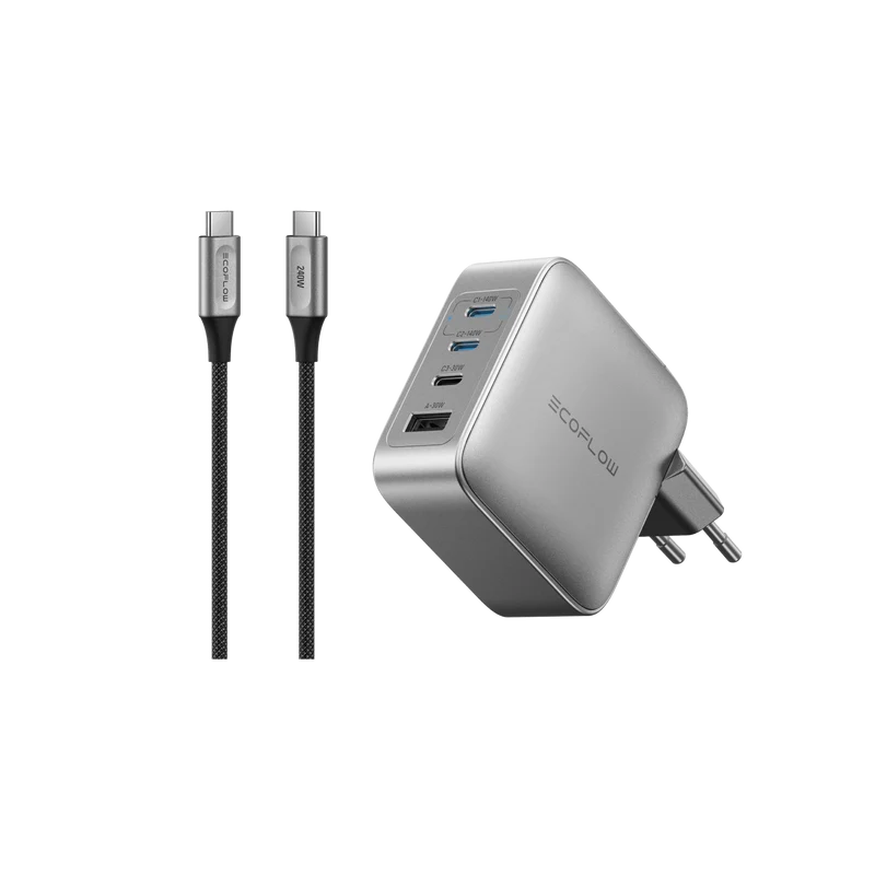 EcoFlow RAPID Pro Ladegerät (140W, 4 Ports, GaN)(Empfohlenes Zubehör)