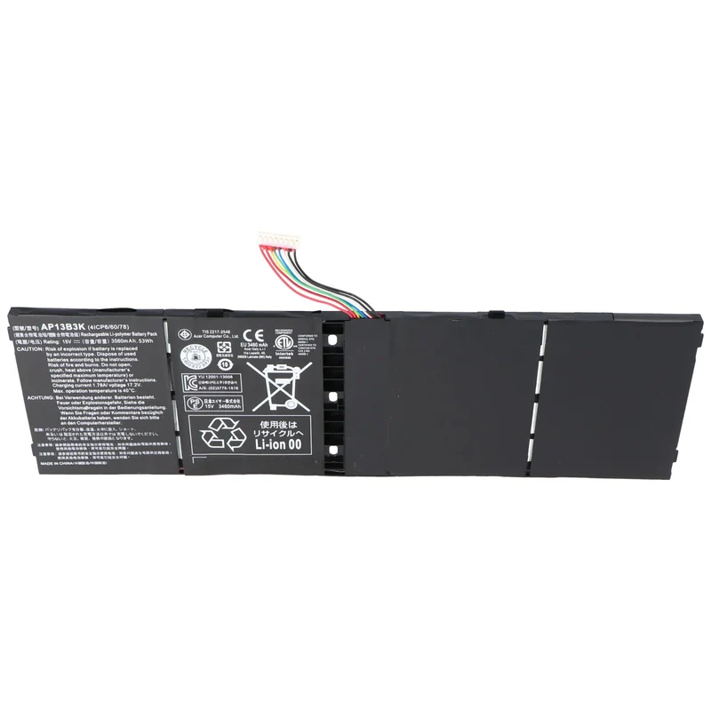 AccuCell Akku passend für ACER Aspire V5-573 Series, Li-ion, 15 Volt, 3490mAh, 53Wh, built-in, ohne Werkzeug