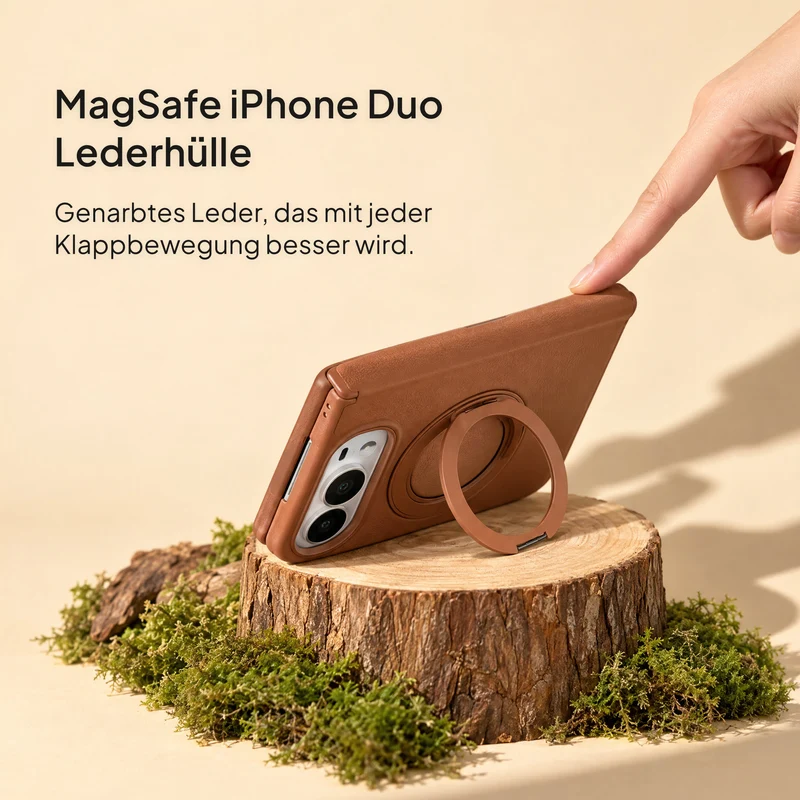 MagSafe iPhone Duo Lederhülle