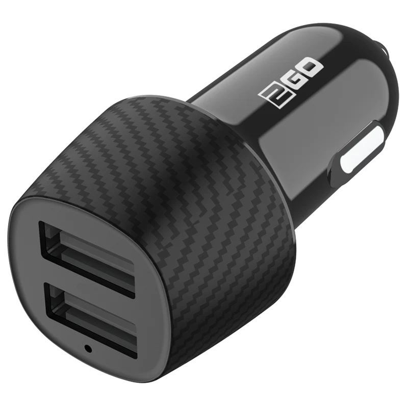 Kfz-Ladegerät 12 V / 24 V - 2 x USB A - 15 W - 3100 mA - schwarz