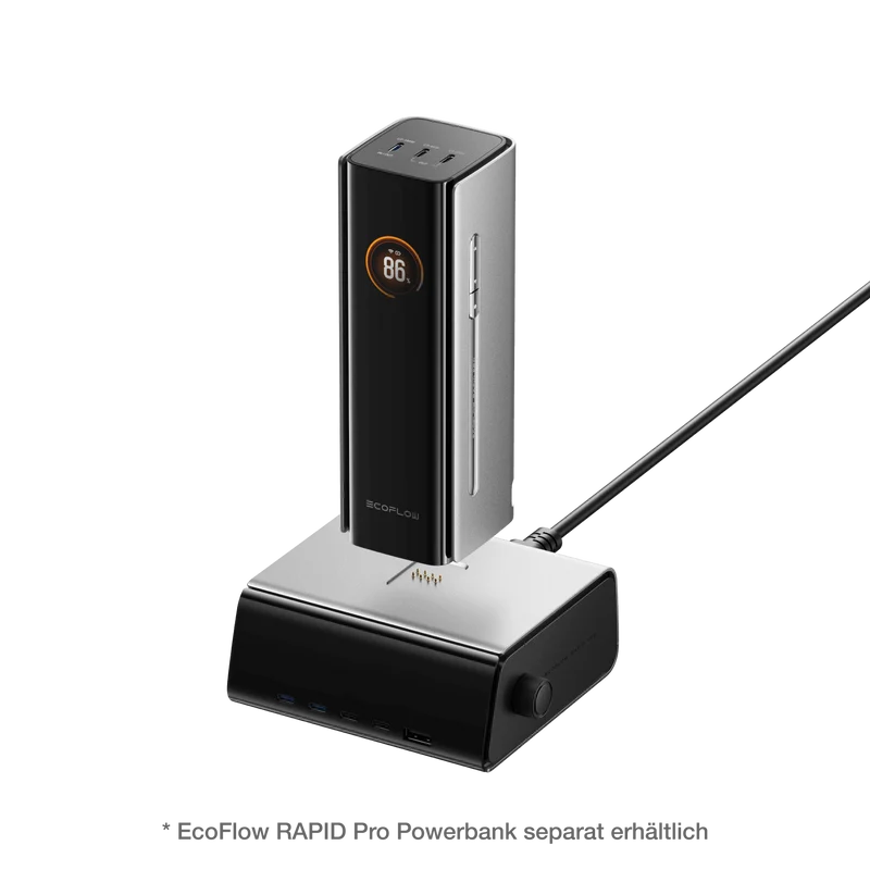 EcoFlow RAPID Pro Desktop-Ladegerät (320W, 5 Ports, GaN)
