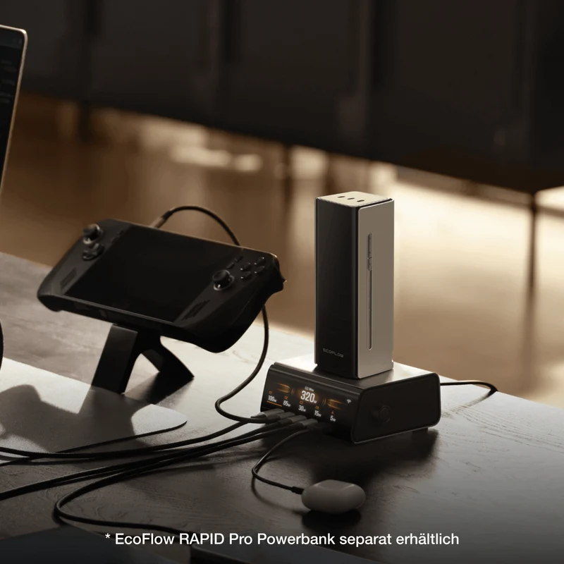 EcoFlow RAPID Pro Desktop-Ladegerät (320W, 5 Ports, GaN)