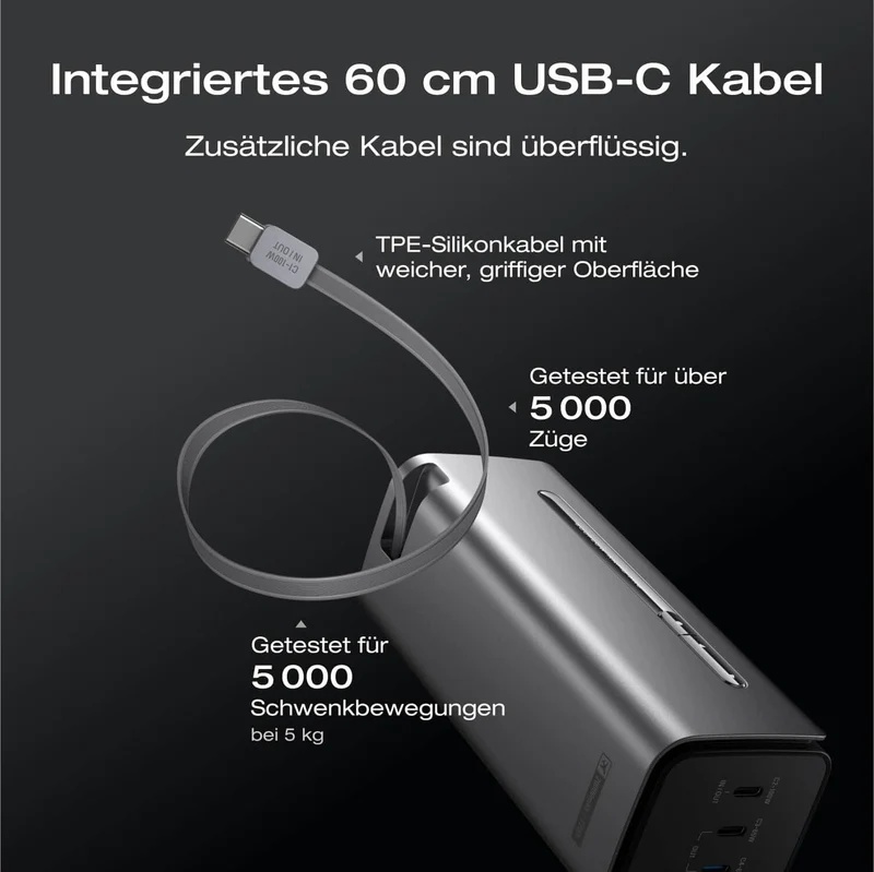 EcoFlow RAPID Pro Powerbank (20 000mAh, 230W, Integriertes 100W Kabel)