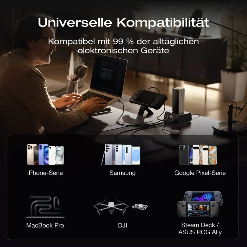 EcoFlow RAPID Pro Powerbank (20 000mAh, 230W, Integriertes 100W Kabel)