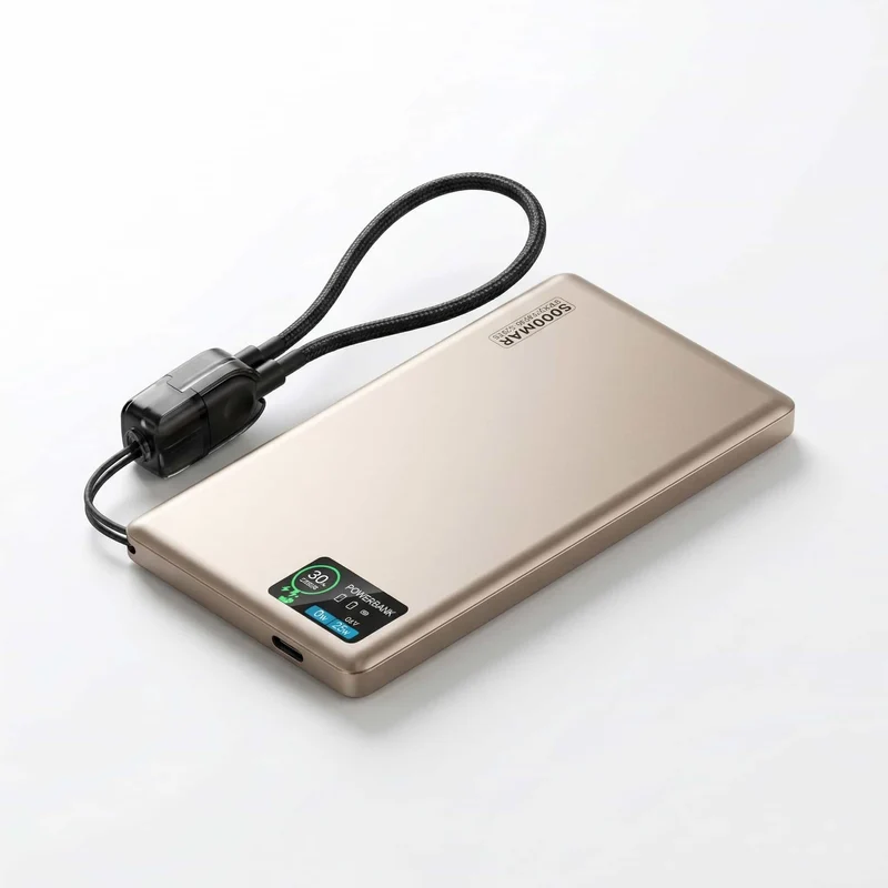 22,5W Ultra Slim Q2 Powerbank mit Display