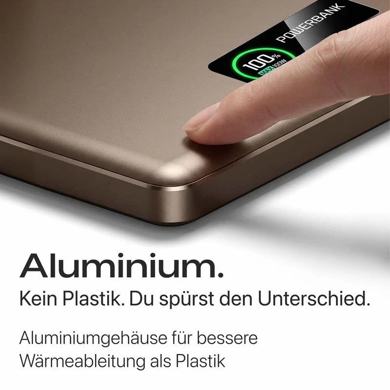 22,5W Ultra Slim Q2 Powerbank mit Display