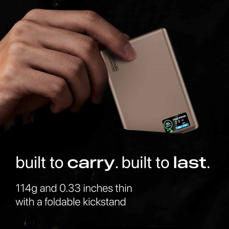22,5W Ultra Slim Q2 Powerbank mit Display