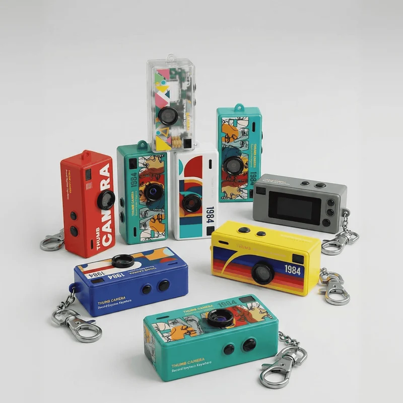 PocketPik Retro Schlüsselanhänger Kamera