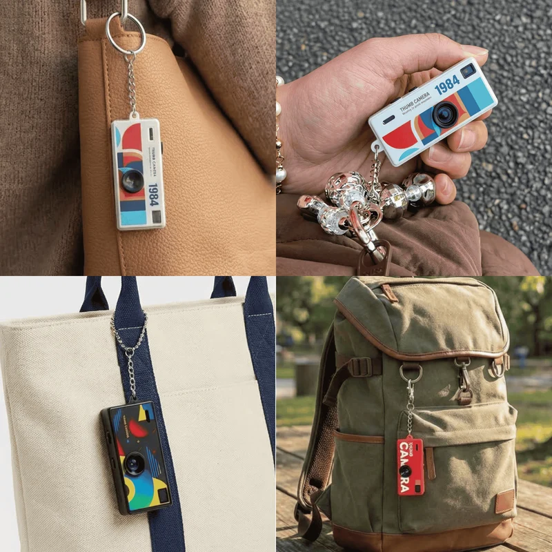 PocketPik Retro Schlüsselanhänger Kamera