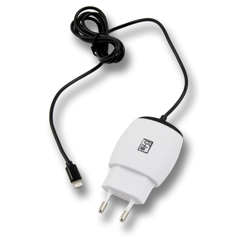Netz-Ladegerät 100 V - 240 V - MFI zertifiziert - Apple 8-Pin & 1 x USB A - 12 W - 2400 mA - weiß