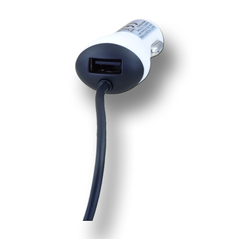 Kfz-Ladegerät 12 V / 24 V - MFI zertifiziert - Lightning & 1 x USB A - 12 W - 2400 mA - schwarz / weiß