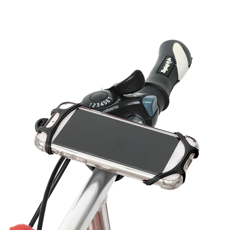 Fahrrad Handyhalterung "Bike" - flexible Silikonaufnahme für Smartphone zwischen 4 & 6 Zoll - schwarz