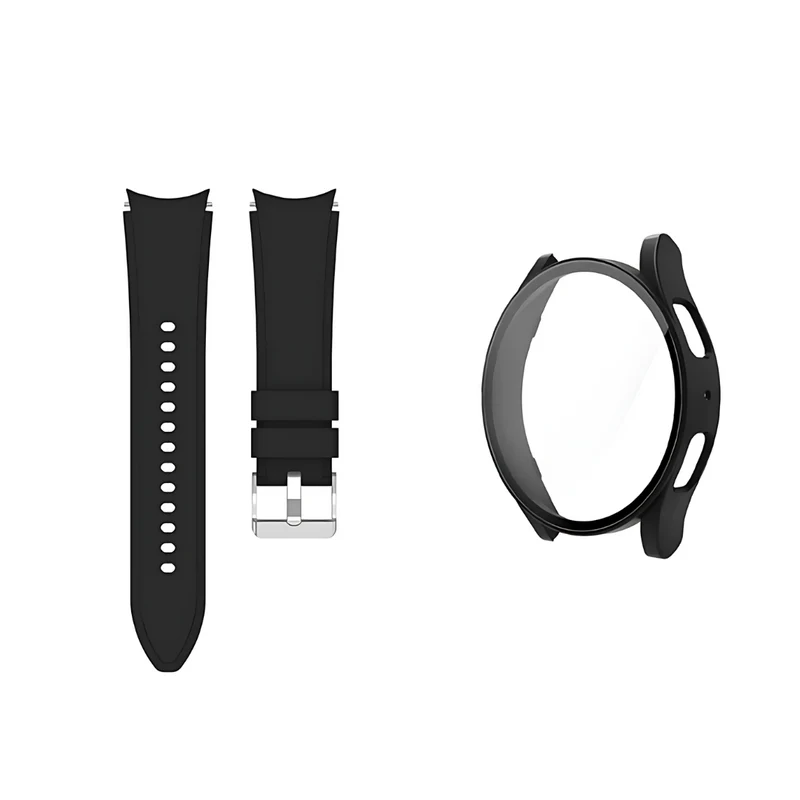 Samsung Galaxy Watch Silikon Sport Armband, Gehärtetes Glas