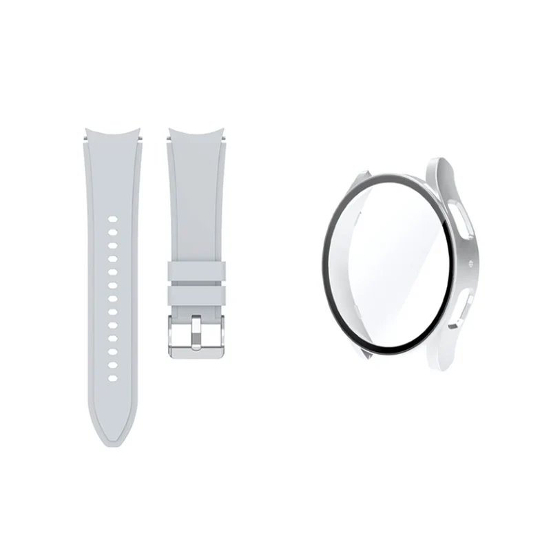 Samsung Galaxy Watch Silikon Sport Armband, Gehärtetes Glas