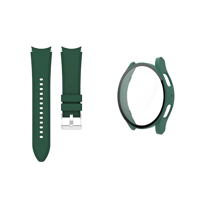 Samsung Galaxy Watch Silikon Sport Armband, Gehärtetes Glas