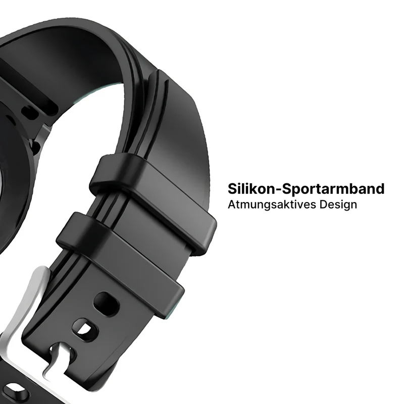 Samsung Galaxy Watch Silikon Sport Armband, Gehärtetes Glas