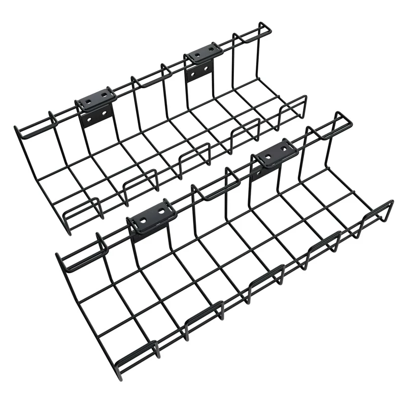 KD Essentials – Kabelkorb aus Metall, Größe M, schraubbar, 2er Set – Kabelhalterung & Kabelwanne