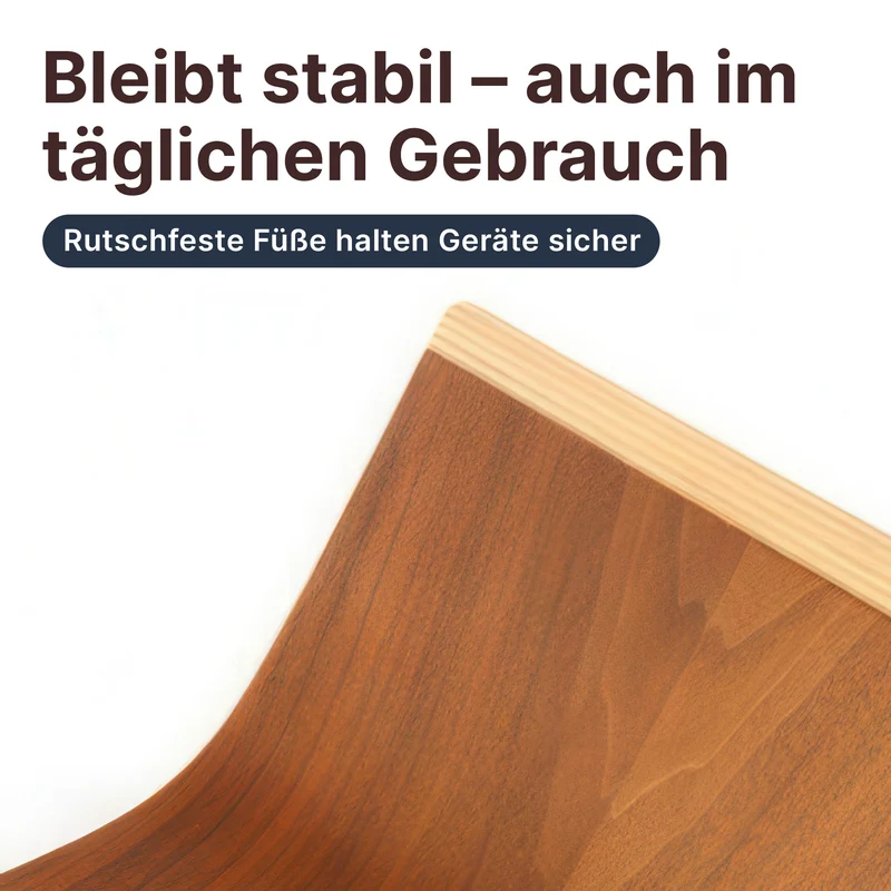 Ergonomischer Monitorständer aus Holz