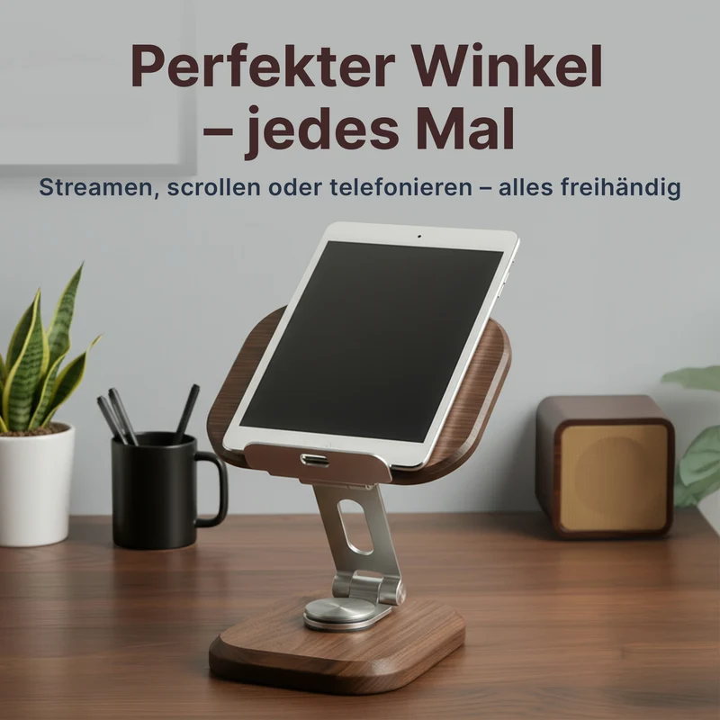 Holzständer für Handy und Tablet