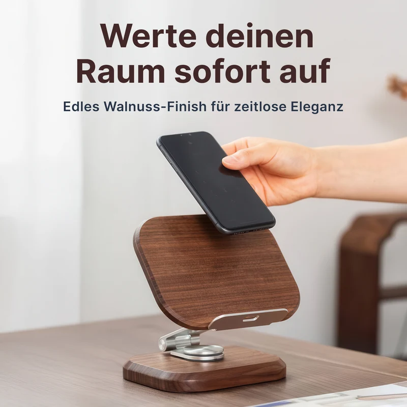 Holzständer für Handy und Tablet