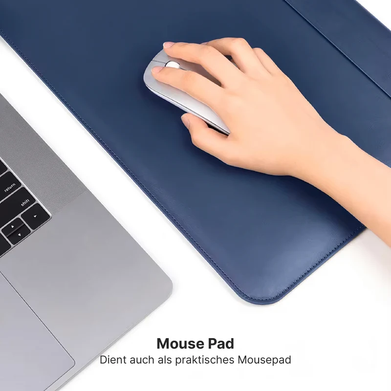 PU-Leder MacBook-Hülle mit Magnetklappe und Mauspad