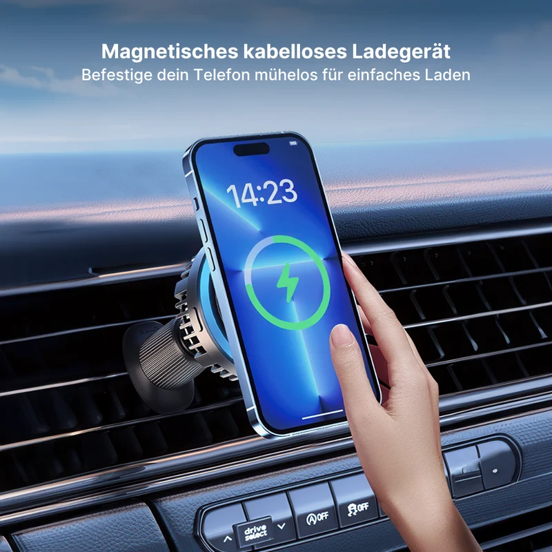 15W Schnellladegerät Magnetischer Kfz-Ladegerät mit Kühlung