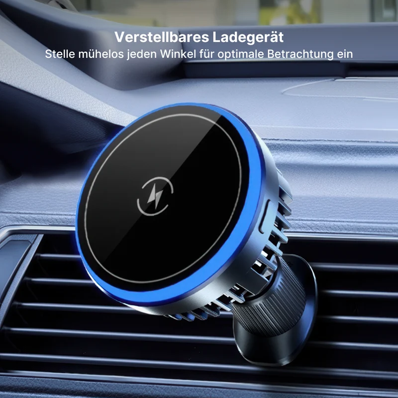 15W Schnellladegerät Magnetischer Kfz-Ladegerät mit Kühlung