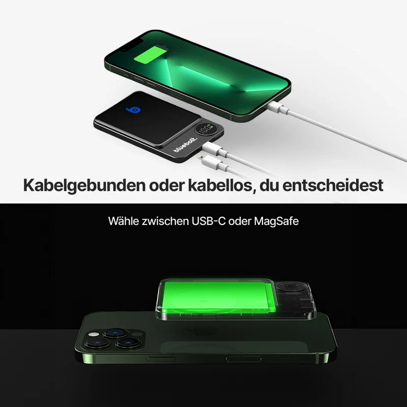 Ultraflache Powerbank 20W Magnetisches Kabelloses Laden