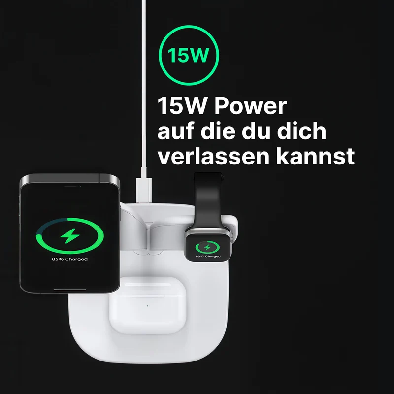 5-in-1 Magnetische Wireless-Ladestation für iPhone, Apple Watch und AirPods