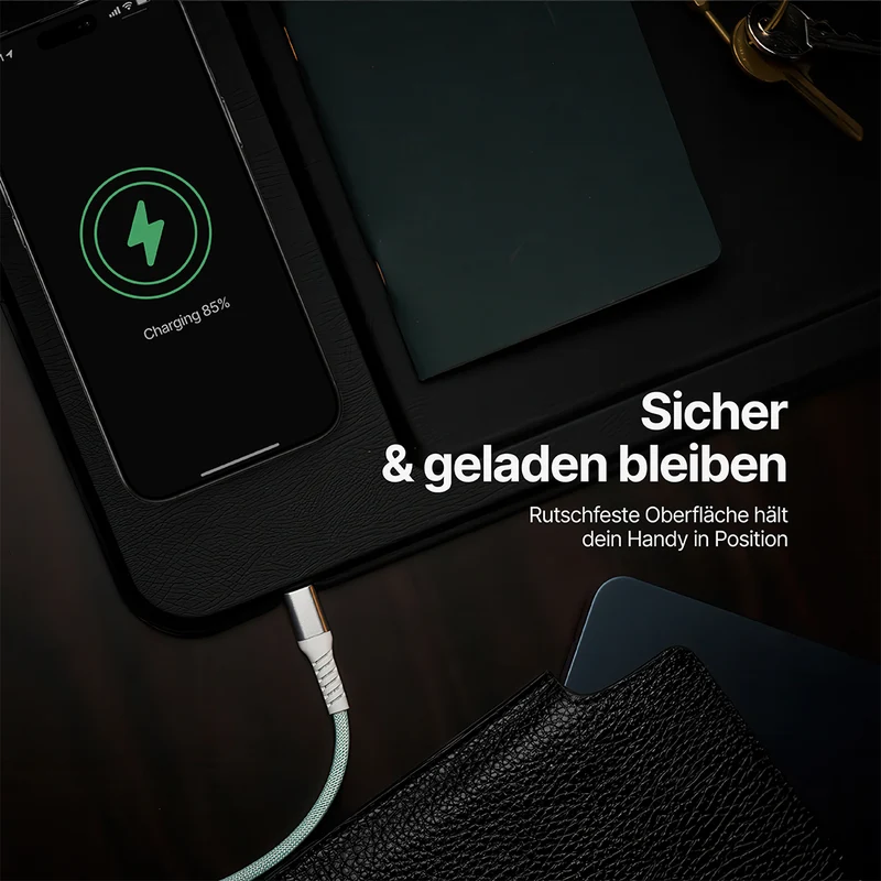 AuraHub Wireless iPhone Ladegerät & Organizer